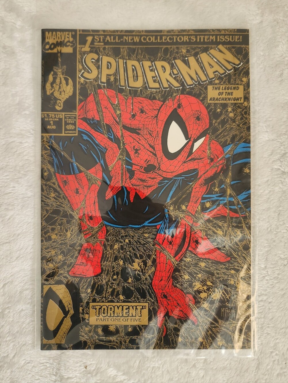 Spider-Man #1 Gold Edition 1990 Marvel Comic Todd McFarlane Torment Retro Comics